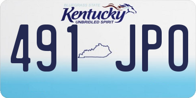 KY license plate 491JPO