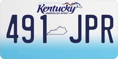 KY license plate 491JPR