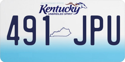 KY license plate 491JPU