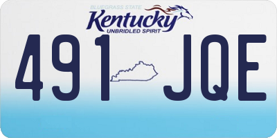KY license plate 491JQE