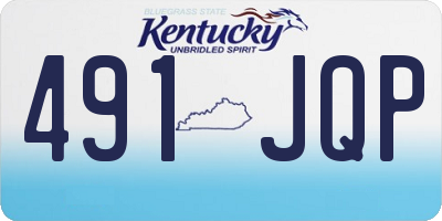KY license plate 491JQP