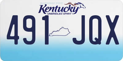KY license plate 491JQX