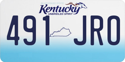 KY license plate 491JRO