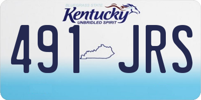 KY license plate 491JRS