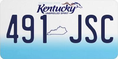 KY license plate 491JSC