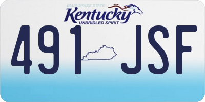 KY license plate 491JSF