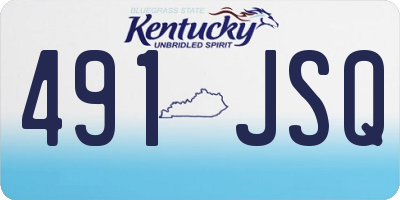 KY license plate 491JSQ