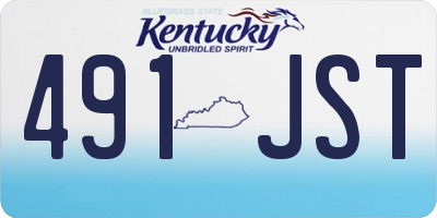 KY license plate 491JST