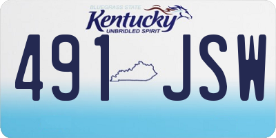 KY license plate 491JSW