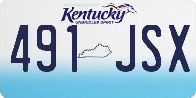 KY license plate 491JSX