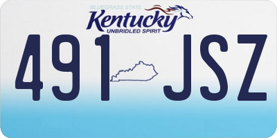 KY license plate 491JSZ