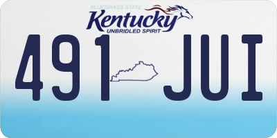 KY license plate 491JUI