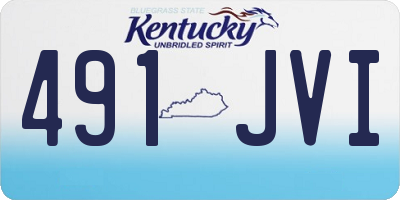 KY license plate 491JVI