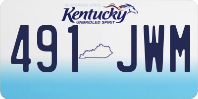 KY license plate 491JWM