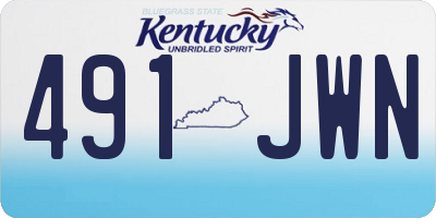 KY license plate 491JWN