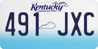 KY license plate 491JXC