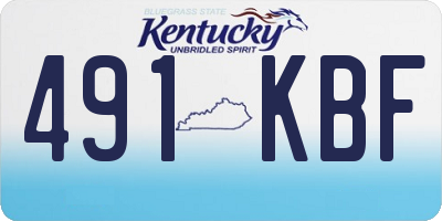 KY license plate 491KBF