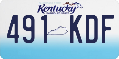 KY license plate 491KDF