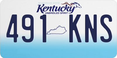 KY license plate 491KNS