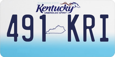 KY license plate 491KRI