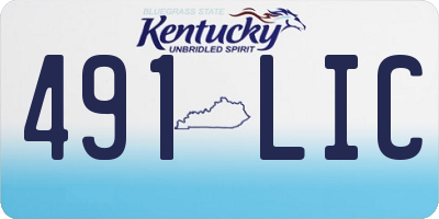 KY license plate 491LIC