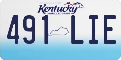 KY license plate 491LIE