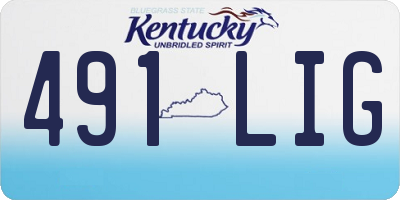 KY license plate 491LIG