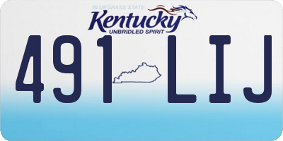 KY license plate 491LIJ