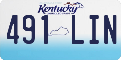 KY license plate 491LIN