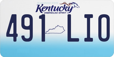 KY license plate 491LIO