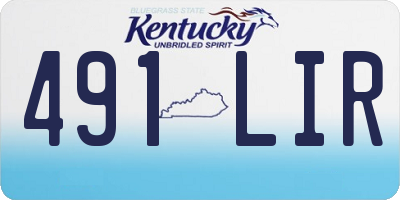 KY license plate 491LIR