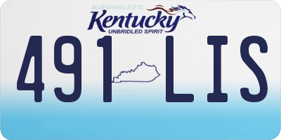 KY license plate 491LIS