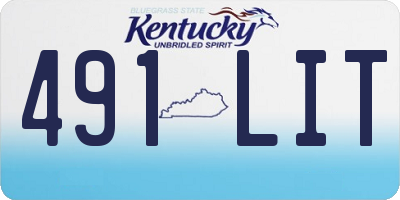 KY license plate 491LIT