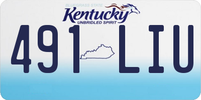 KY license plate 491LIU