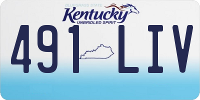 KY license plate 491LIV