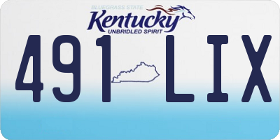 KY license plate 491LIX