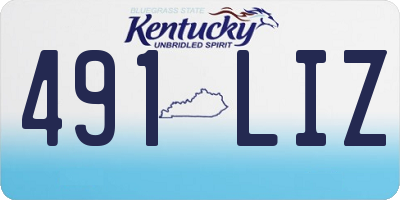KY license plate 491LIZ