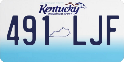 KY license plate 491LJF