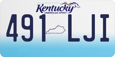 KY license plate 491LJI