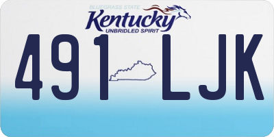 KY license plate 491LJK