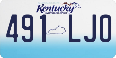 KY license plate 491LJO