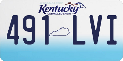 KY license plate 491LVI