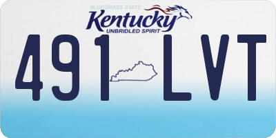 KY license plate 491LVT