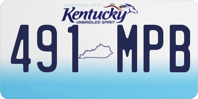 KY license plate 491MPB