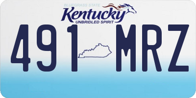 KY license plate 491MRZ