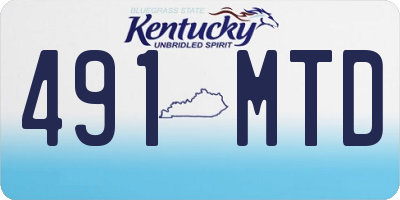 KY license plate 491MTD