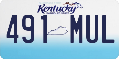 KY license plate 491MUL
