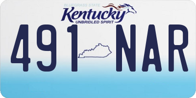 KY license plate 491NAR