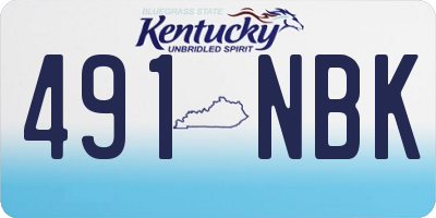 KY license plate 491NBK