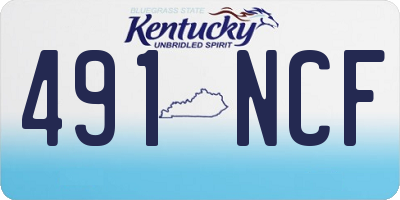 KY license plate 491NCF